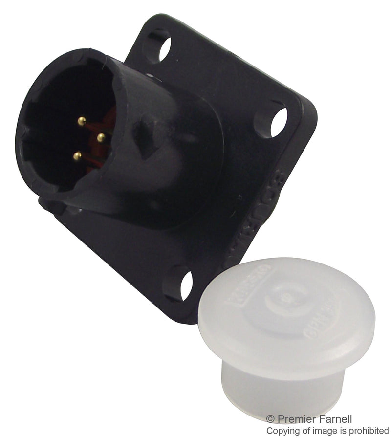 SOURIAU UTS08E3P Circular Connector, Trim Trio UTS Series, Wall Mount Receptacle, 3 Contacts, Solder Pin, Bayonet