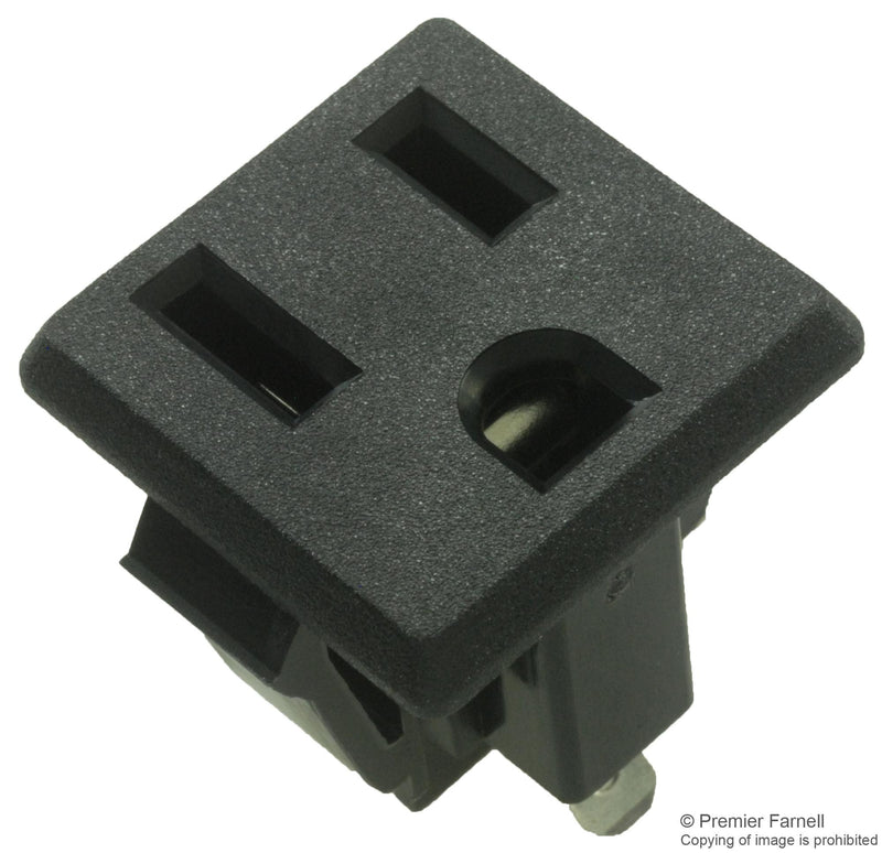 QUALTEK ELECTRONICS 738W-X2/03 POWER ENTRY CONNECTOR, RECEPTACLE, NEMA 5-15R, 15A