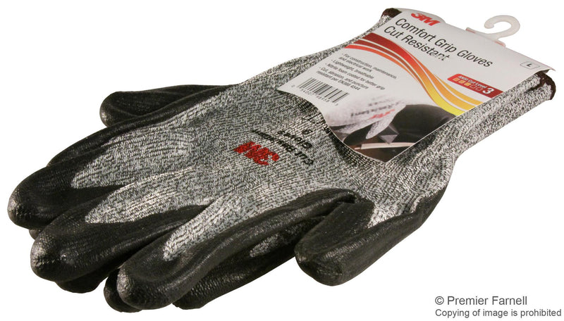 3M CGL-CR GLOVE, KNIT WRIST, L, GREY, POLYETHYLENE