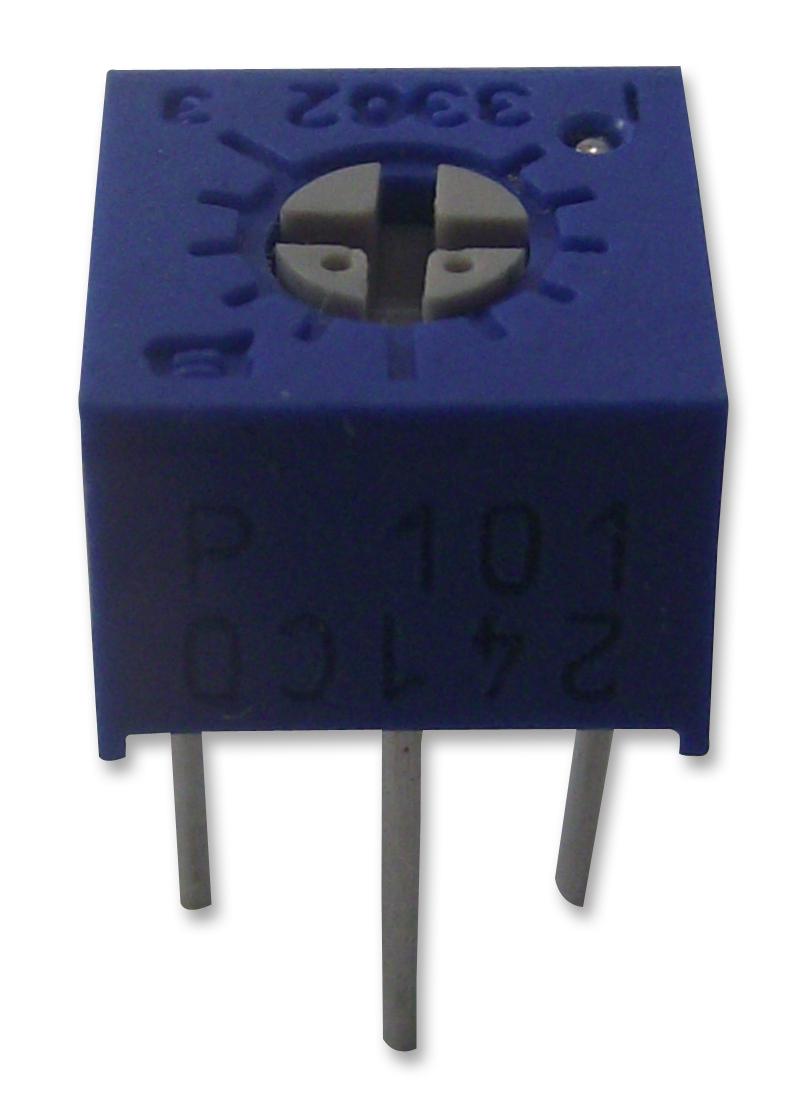 BOURNS 3386F-1-251LF Trimmer Potentiometer, 250 ohm, 500 mW, &plusmn; 10%, 3386F Series, 1 Turns, Through Hole