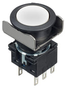 Idec LB6B-M1T6W Pushbutton Switch Flush Silhouette Momentary Spring Return Dpdt 250 V 30 5 A