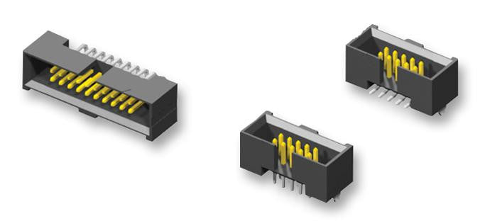 SAMTEC SHF-110-01-L-D-TH Wire-To-Board Connector, 1.27 mm, 20 Contacts, Header, SHF Series, Through Hole, 2 Rows