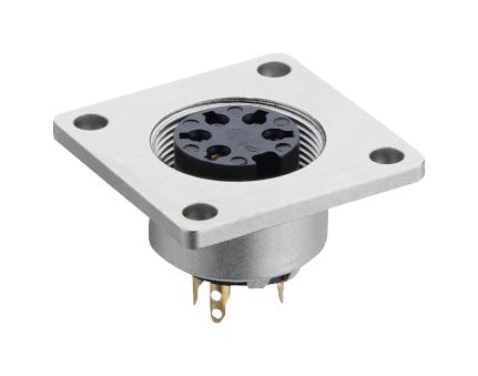 Lumberg 0308 06 0308 06 Circular Connector 03 Series Panel Mount Receptacle 6 Contacts Solder Socket