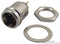 REAN RT4MP XLR Audio Connector, Mini XLR, 4 Contacts, Plug, Chassis Mount, Gold Plated Contacts, Metal Body