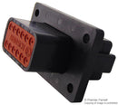 DEUTSCH DT0412PA-CL06 Connector Housing, Thin Wall, Black, DT Series, Receptacle, 12 Ways, DT Series Pin Contacts