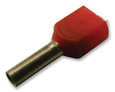 TE CONNECTIVITY 966144-4 Wire Ferrule, DIN End, 17 AWG, 8 mm, 15 mm, Red