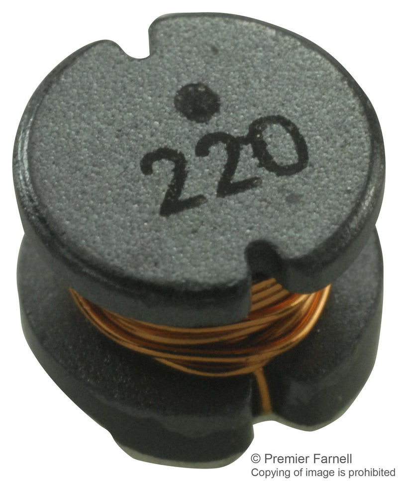 BOURNS SDR0604-220YL Surface Mount Power Inductor, SDR0604 Series, 22 &micro;H, 1.1 A, 1.4 A, Unshielded, 0.19 ohm