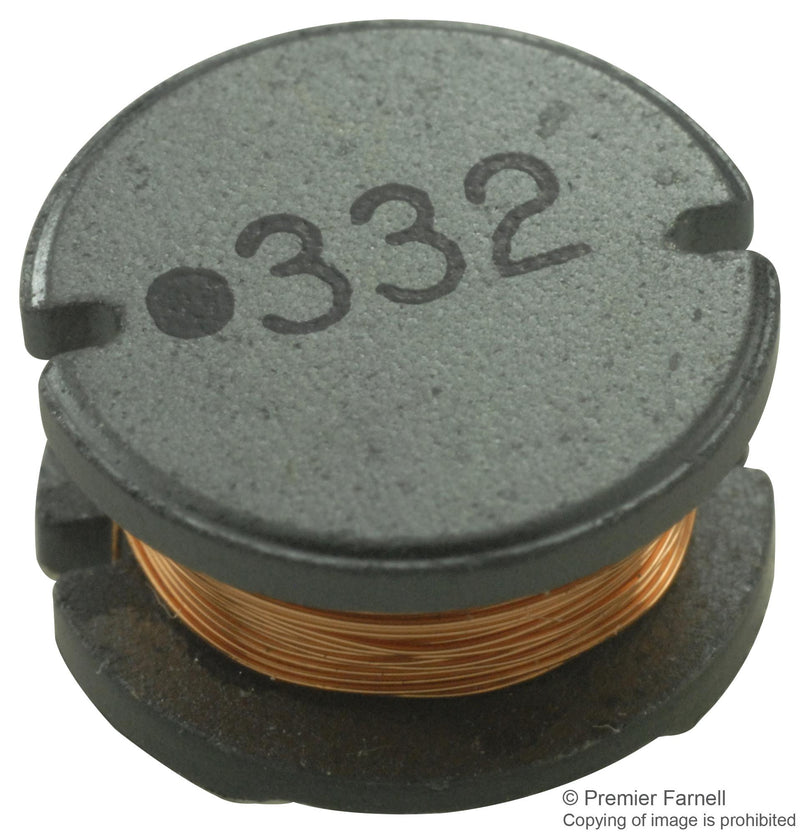 BOURNS SDR1006-332KL Surface Mount Power Inductor, SDR1006 Series, 3.3 mH, 120 mA, 300 mA, Unshielded, 13.5 ohm