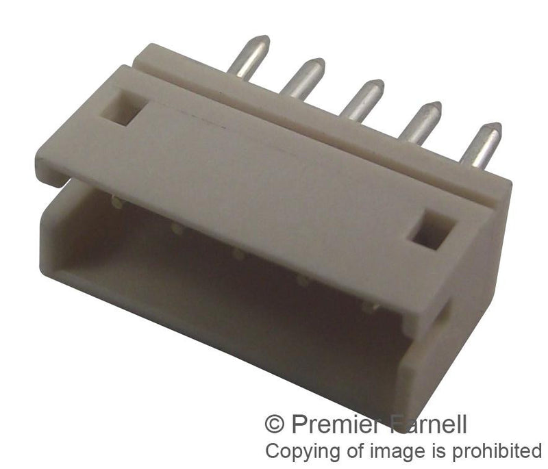 JST (JAPAN SOLDERLESS TERMINALS) B5B-ZR Wire-To-Board Connector, Top Entry, 1.5 mm, 5 Contacts, Header, ZH Series, Through Hole, 1 Rows