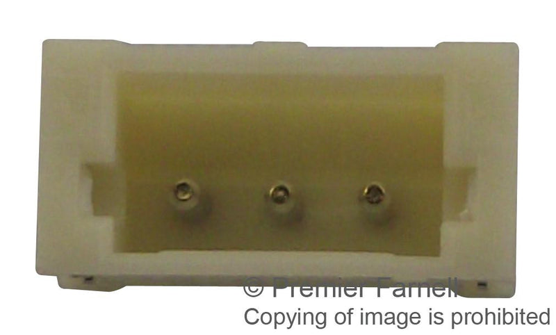 JST (JAPAN SOLDERLESS TERMINALS) S3B-ZR-SM4A-TF Wire-To-Board Connector, Side Entry, 1.5 mm, 3 Contacts, Header, ZH Series, Surface Mount, 1 Rows