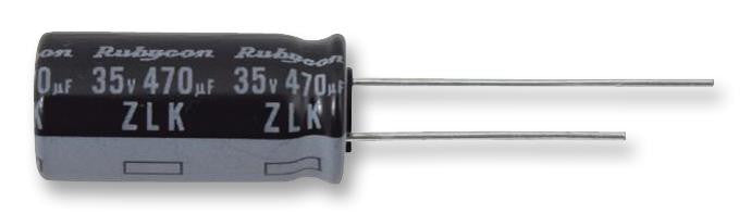 RUBYCON 16ZLK470M8X16 Electrolytic Capacitor, Miniature, ZL Series, 470 &micro;F, &plusmn; 20%, 16 V, 8 mm, Radial Leaded