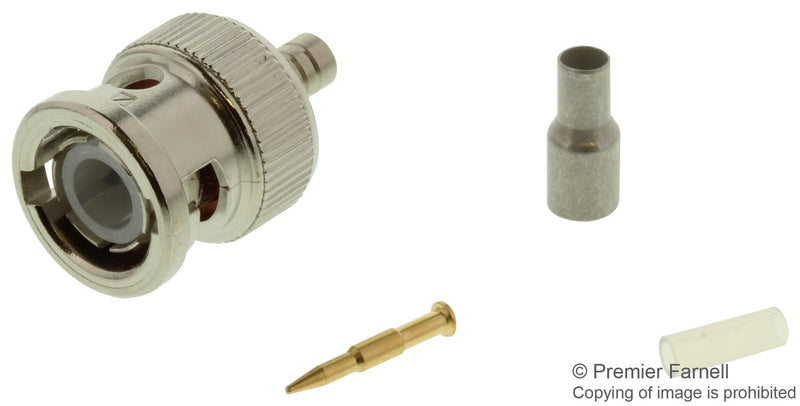 AMP - TE CONNECTIVITY 1-5227079-6 RF / Coaxial Connector, BNC Coaxial, Straight Plug, Crimp, 50 ohm, RG174/U, RG188/U, Brass