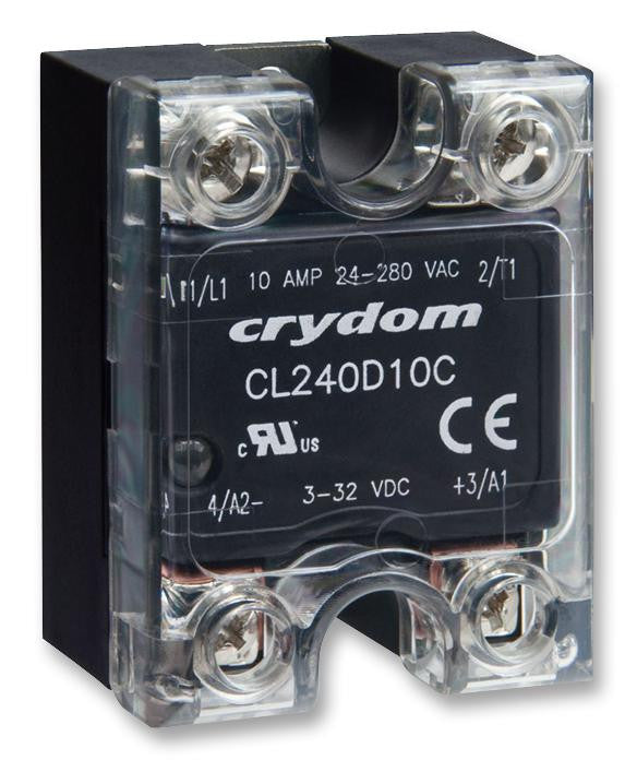 CRYDOM CL240D10C Solid State Relay, 10 A, Panel, Screw, 24 VAC, 280 VAC