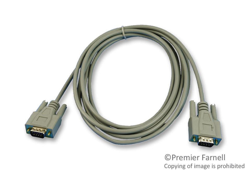 MULTICOMP SPC20040 Computer Cable, Serial, D Sub Mini Plug, 9 Way, D Sub Mini Plug, 9 Way, 6ft, 1.83m, Grey