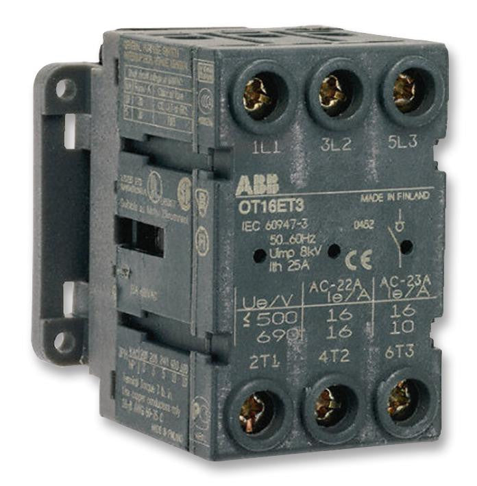 ABB OT16FT3 Load Break, 16 A, 750 V, 3 Pole, OT Series