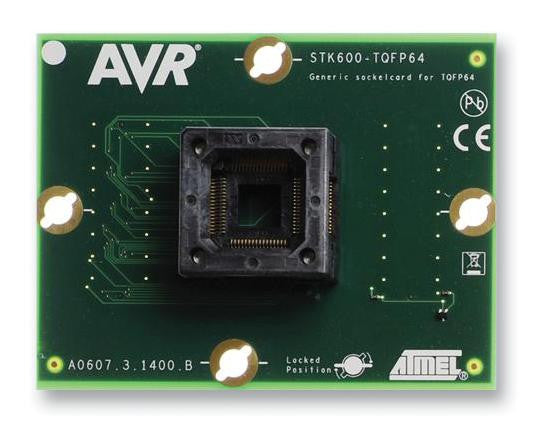 MICROCHIP ATSTK600-SC02 Generic STK600 Socket Card for Devices in 64 Pin TQFP Packaging