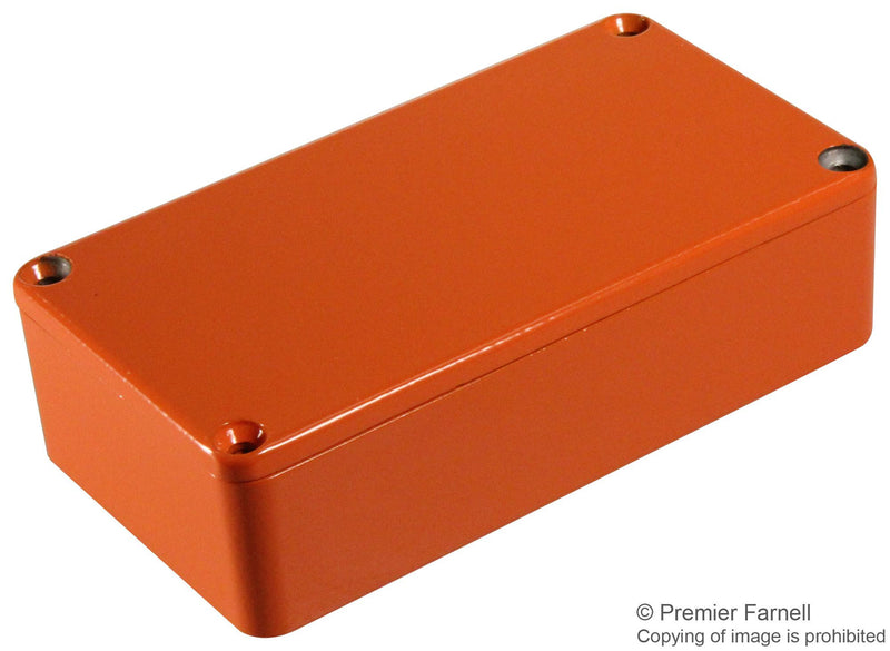 HAMMOND 1590BOR IP54 Orange Stomp Box Aluminium Instrument Enclosure - 112x60x27mm