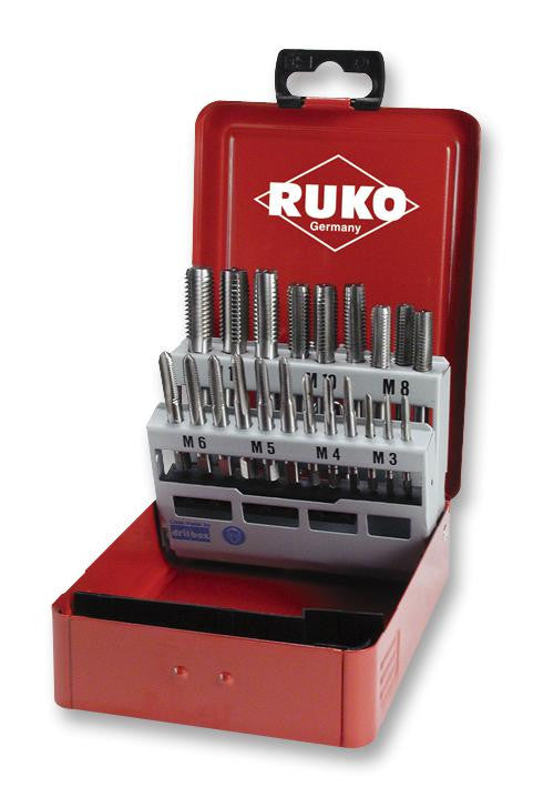 RUKO 245001 HAND TAP SET, HSS, 21-PC