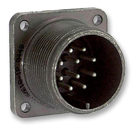 AMPHENOL MS3102E18-1P Circular Connector, MIL-DTL-5015 Series, Box Mount Receptacle, 10 Contacts, Solder Pin, Threaded