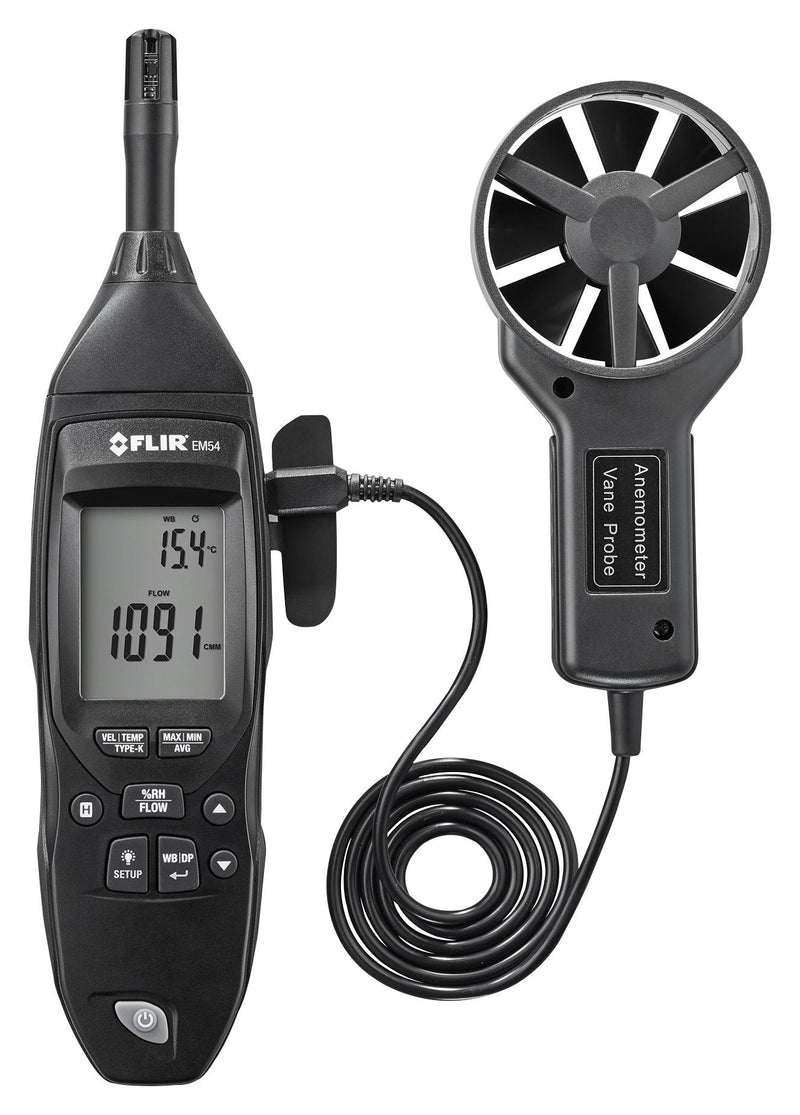 Flir EM54 Anemometer 0.4m/s to 30m/s 0 &deg;C 50 5% 98% 45 mm