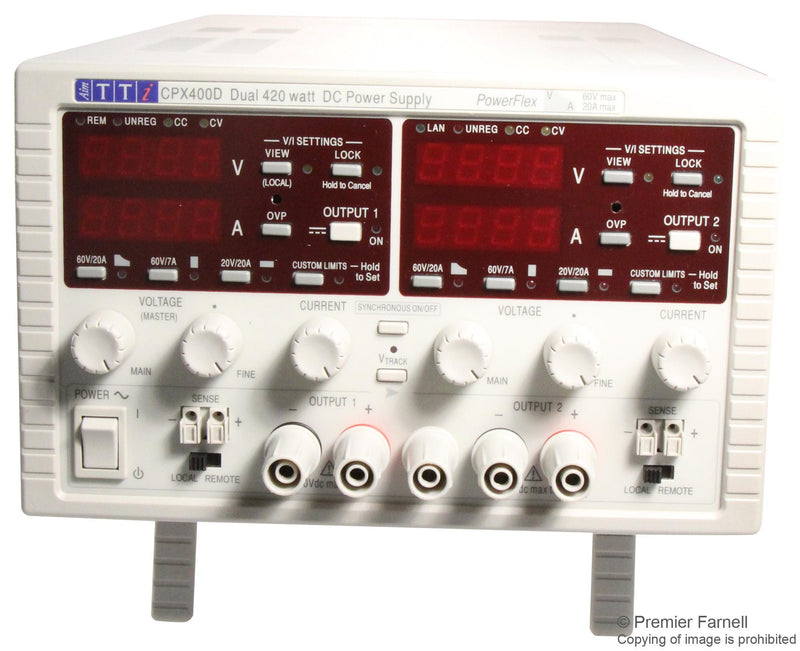 AIM-TTI INSTRUMENTS CPX400D 840W 60V 20A Dual Output PowerFlex DC Bench Power Supply - Non-Programmable