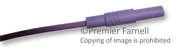 HIRSCHMANN TEST AND MEASUREMENT 934075109 Test Lead, 4mm Banana Plug to 4mm Banana Plug, Violet, 1 kV, 32 A, 1 m