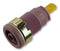 HIRSCHMANN TEST AND MEASUREMENT 972355109 Banana Test Connector, 4mm, Receptacle, Panel Mount, 25 A, 1 kV, Gold Plated Contacts, Violet
