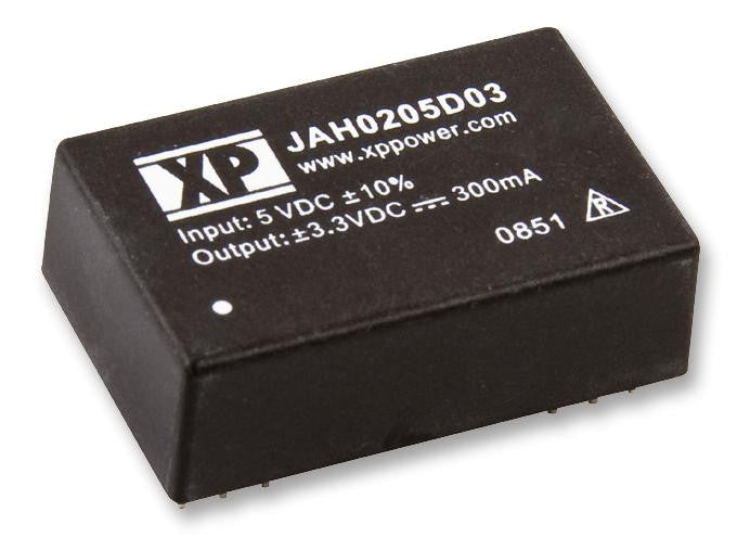 XP POWER JAH0224S05 2 Watt DIP-24 Package Single Output DC/DC Converter, Input 24V, Output 5V/400mA