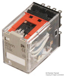 OMRON INDUSTRIAL AUTOMATION MY4 12DCS Power Relay, 4PDT, 12 VDC, 5 A, MY Series, Socket, Non Latching