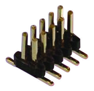 AMPHENOL FCI 20021121-00010C4LF Board-To-Board Connector, Right Angle, 1.27 mm, 10 Contacts, Header, Minitek127 20021121 Series