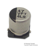 PANASONIC ELECTRONIC COMPONENTS EEEFT1V470AR SMD Aluminium Electrolytic Capacitor, Radial Can - SMD, 47 &micro;F, 35 V, 0.36 ohm, FT Series