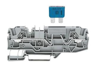 WAGO 2006-1681 Fused Terminal Block, 2 Ways, 20 AWG, 8 AWG, 10 mm&sup2;, Clamp, 30 A