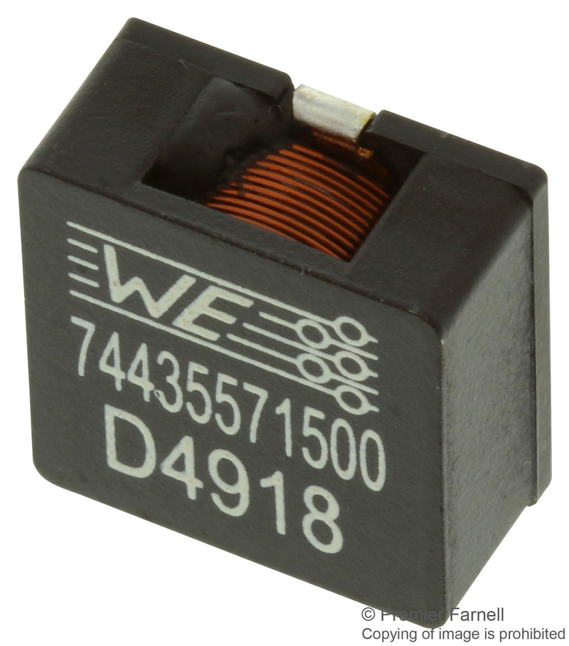 WURTH ELEKTRONIK 74435571500 Surface Mount Power Inductor, WE-HCI Series, 15 &micro;H, 14 A, 14 A, Shielded, 9000 &micro;ohm