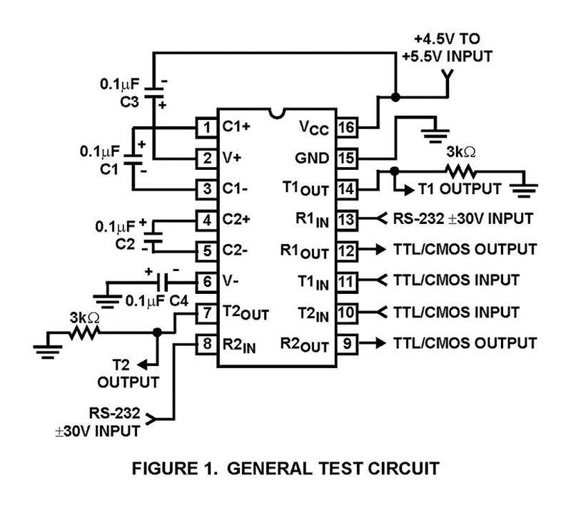 Renesas HIN232EIBNZ Transceiver RS232 2 Drivers Receivers 4.5 V to 5.5 NSOIC-16