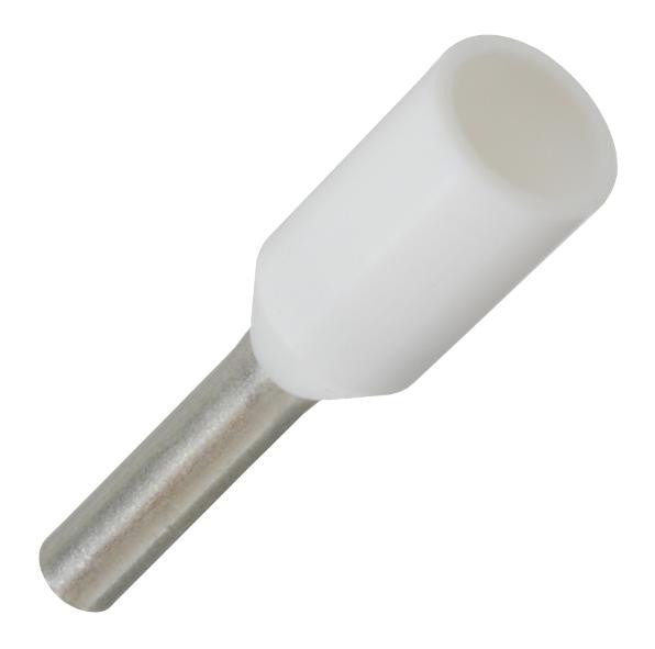 JST (JAPAN SOLDERLESS TERMINALS) FTR0.5-8 Wire Ferrule Terminal, FTR Series, 20 AWG, 0.5 mm&sup2;, White, PP (Polypropylene)