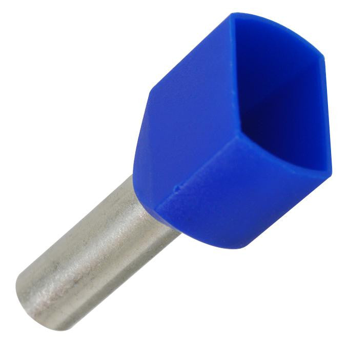 JST (JAPAN SOLDERLESS TERMINALS) FTR0.75-8 Wire Ferrule Terminal, FTR Series, 18 AWG, 0.75 mm&sup2;, Blue, PP (Polypropylene)