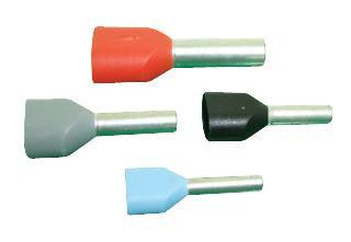 JST (JAPAN SOLDERLESS TERMINALS) TWE0.5-8 Wire Ferrule Terminal, Twin Entry, TWE Series, 20 AWG, 0.5 mm&sup2;, White, PP (Polypropylene)