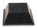 HAMMOND 1421T4 Bumper / Feet, Stick On, Pack 24, Square, Black, 7.6 mm, Rubber, Press Fit, 1421 Series