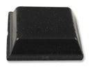 HAMMOND 1421T8BK Bumper / Feet, Stick On, Pack 24, Square, Black, 3.1 mm, Rubber, Press Fit, 1421 Series