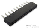 SAMTEC MMS-110-01-L-SV Board-To-Board Connector, Vertical, 2 mm, 10 Contacts, Receptacle, MMS Series, Through Hole, 1 Rows