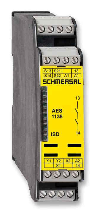 SCHMERSAL AES1135 (24VDC) Safety Relay, 24 VDC, 2 A, AES Series, DIN Rail, Screw