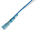 RAYCHEM - TE CONNECTIVITY B-044-24-N Coaxial Solder Sleeve, Shrinkable, PVDF, Transparent Blue, ID 3.4 mm, 32 mm Long, Two 24 AWG Leads