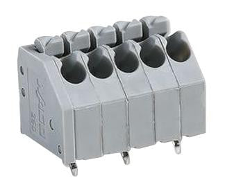 WAGO 250-205 Wire-To-Board Terminal Block, 3.5 mm, 5 Ways, 24 AWG, 16 AWG, 1.5 mm&iuml;&iquest;&frac12;, Push In