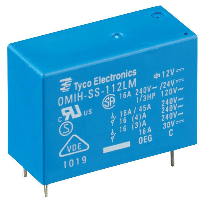 OEG - TE CONNECTIVITY OMIH-SS-112D,300 General Purpose Relay, OMIH Series, Power, Non Latching, SPDT, 12 VDC, 16 A