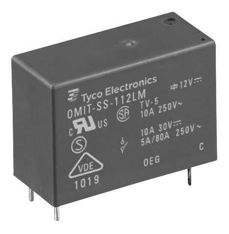 OEG - TE CONNECTIVITY OMIT-SS-112LM,000 General Purpose Relay, OMIT Series, Power, SPST-NO, 12 VDC, 10 A