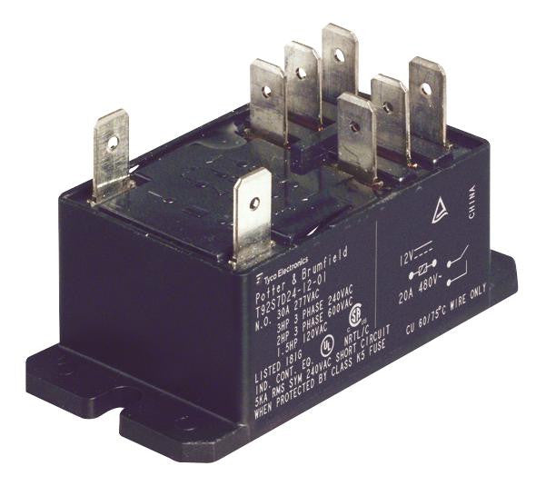 POTTER&BRUMFIELD - TE CONNECTIVITY T92P7D22-48 General Purpose Relay, T92 Series, Power, Non Latching, DPST-NO, 48 VDC, 30 A