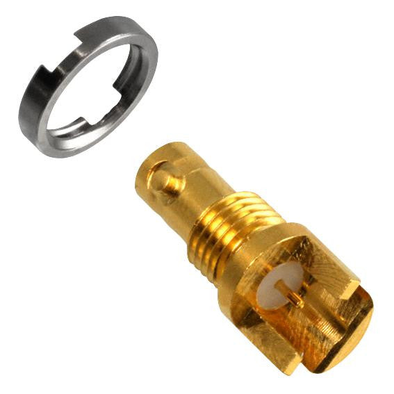 AMPHENOL 034-1018 RF / Coaxial Connector, HD BNC Coaxial, Straight Bulkhead Jack, Solder, 75 ohm, Beryllium Copper