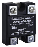 CRYDOM D2D40 Solid State Relay, SPST-NO, 40 A, 200 VDC, Panel, Screw, DC Switch