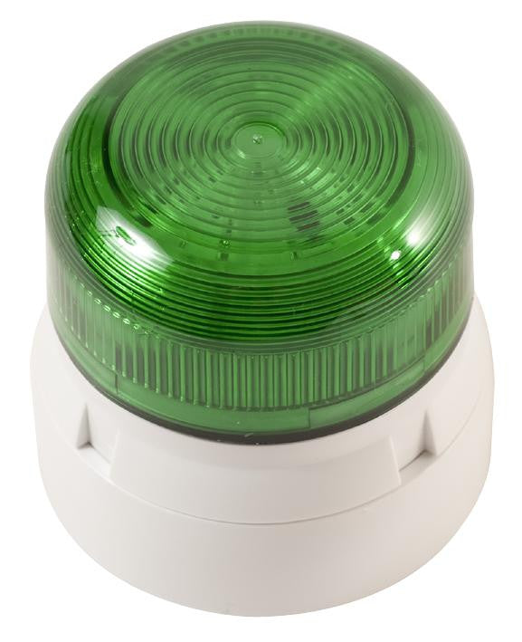 KLAXON QBS-0058 Beacon, Xenon, Green, Flashing, 3W, 24VDC, IP65, 85mm Dia., 81mm Height