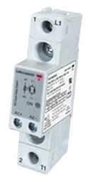 CARLO GAVAZZI RGS1A23D25KKE Solid State Relay, SPST, 25 A, 240 VAC, DIN Rail, Screw, Zero Crossing